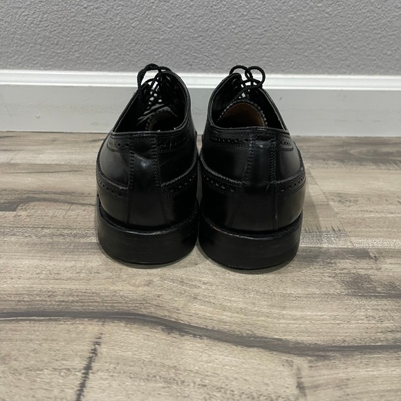 Florsheim Shoes Men Size 11.5 C Black Cortez Leather Wingtip Brogue Oxford 20804 main image 6